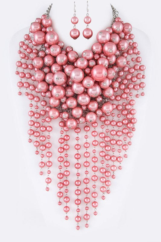 Heavenly Pearl Necklace Set