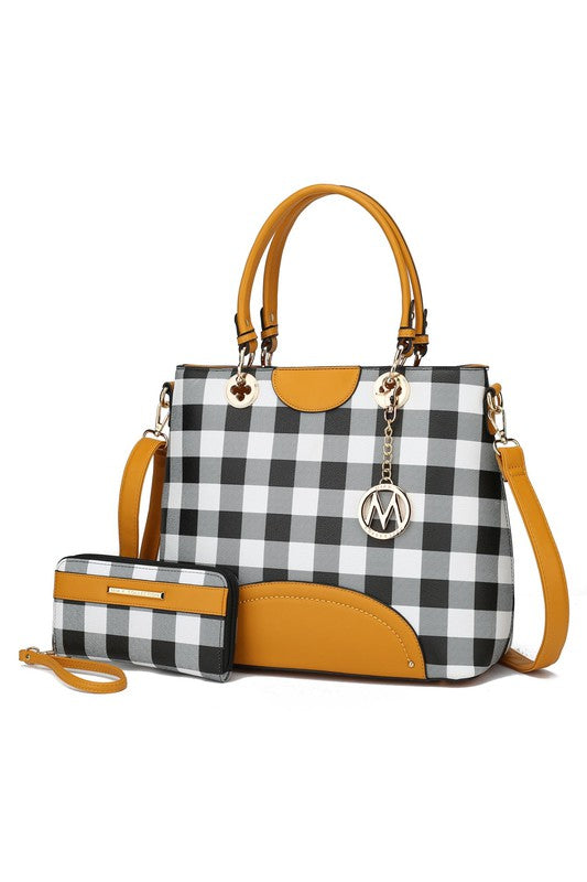 Gabby Checkers Handbag Set