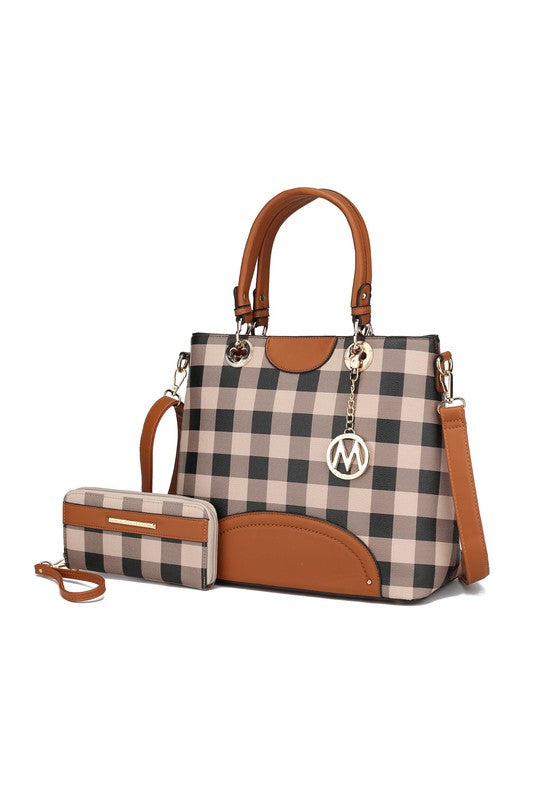 Gabby Checkers Handbag Set