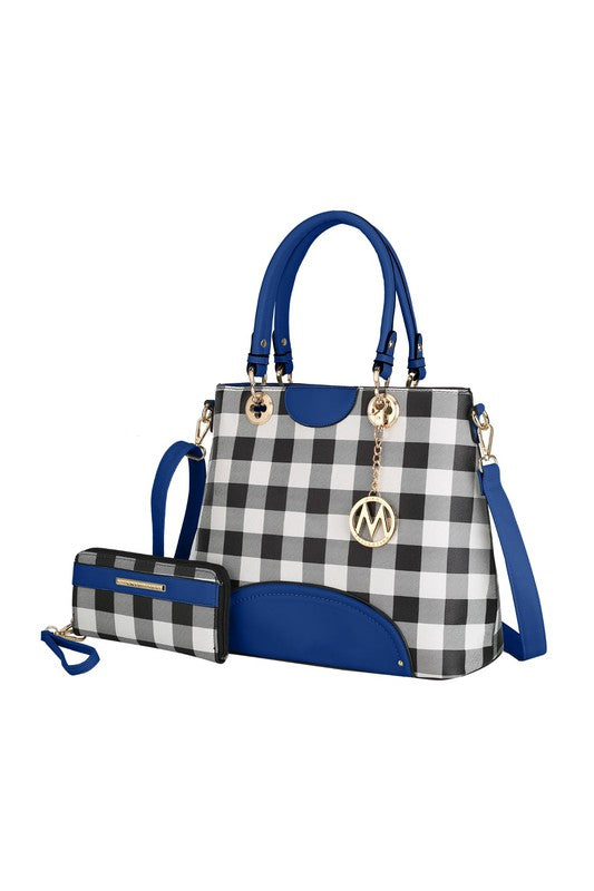 Gabby Checkers Handbag Set