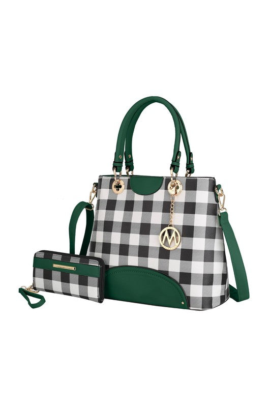 Gabby Checkers Handbag Set