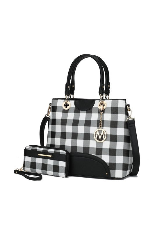 Gabby Checkers Handbag Set