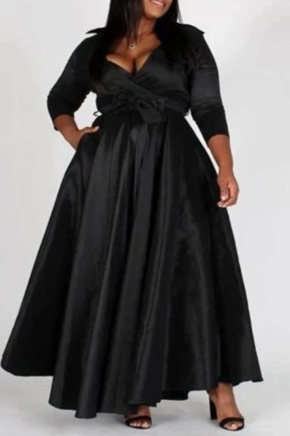 Zalona Petite High Low Maxi Dress
