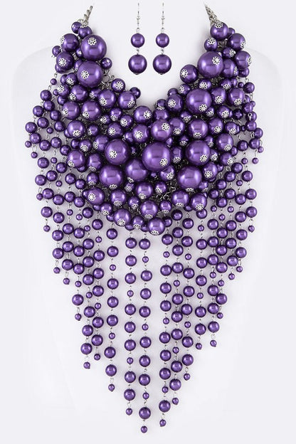 Heavenly Pearl Necklace Set