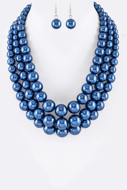Layer Pearl Iconic Necklace Set