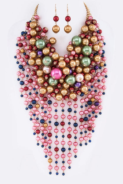 Heavenly Pearl Necklace Set