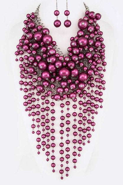 Heavenly Pearl Necklace Set