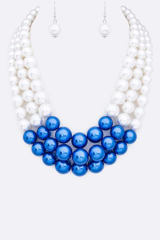 Layer Pearl Iconic Necklace Set