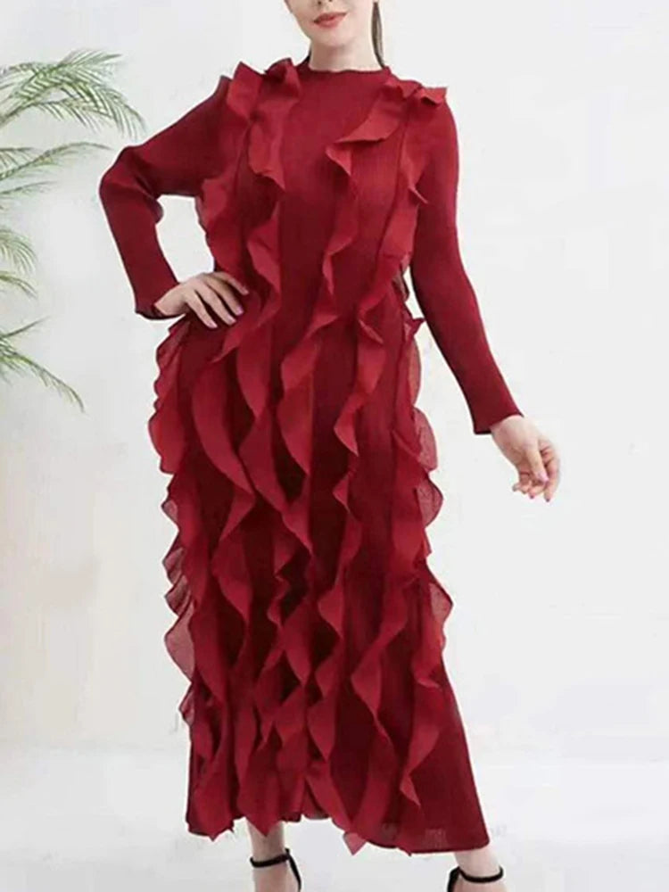 Hawaiian Frills Midi Dress