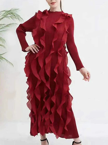 Hawaiian Frills Midi Dress