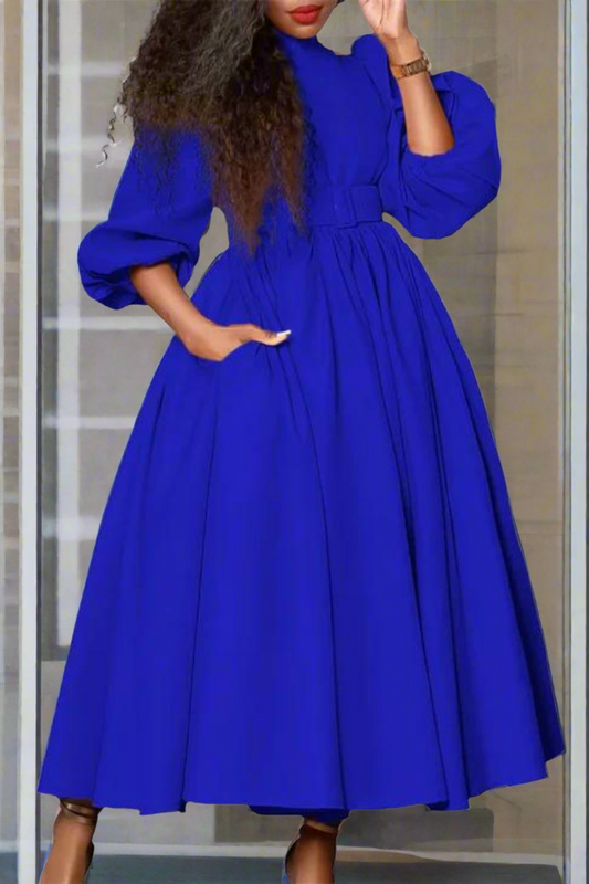 Zaporra Gathered Midi Dress