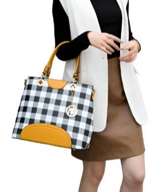 Gabby Checkers Handbag Set