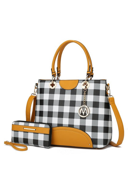 Gabby Checkers Handbag Set