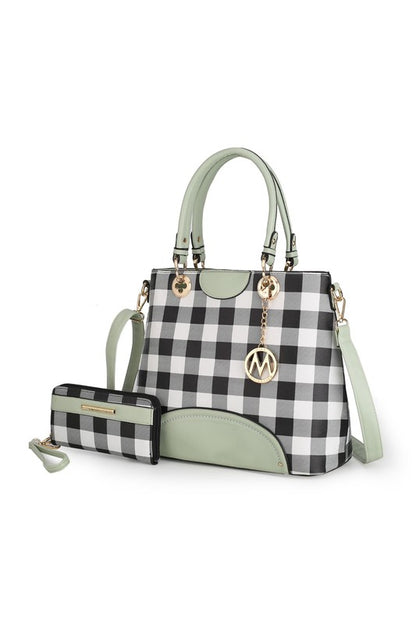 Gabby Checkers Handbag Set