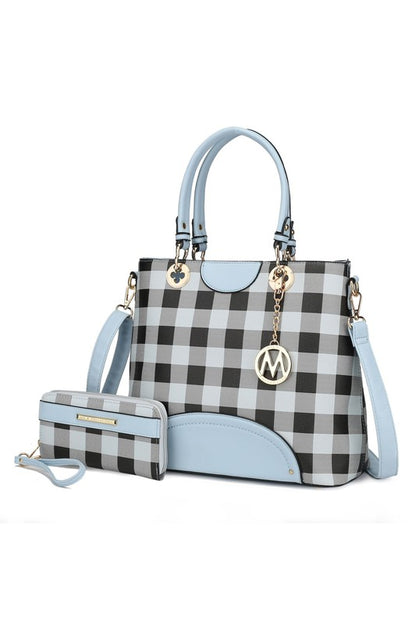 Gabby Checkers Handbag Set