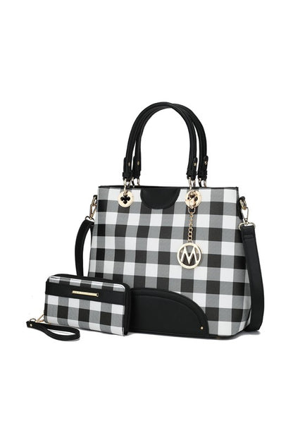 Gabby Checkers Handbag Set