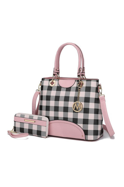 Gabby Checkers Handbag Set