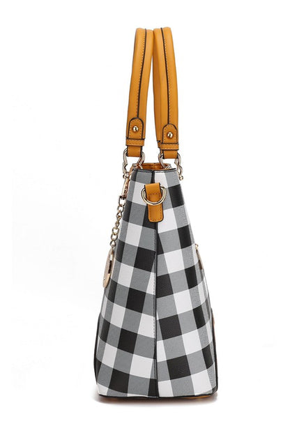 Gabby Checkers Handbag Set