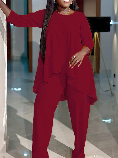 Victoria Hi-lo Two Piece  Pants Sets