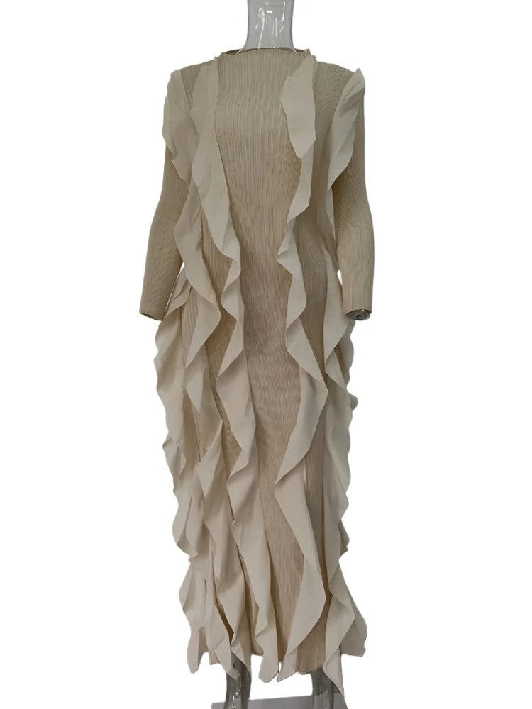 Hawaiian Frills Midi Dress