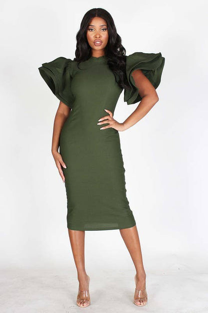 Butterfly Bodycon  Midi Dress