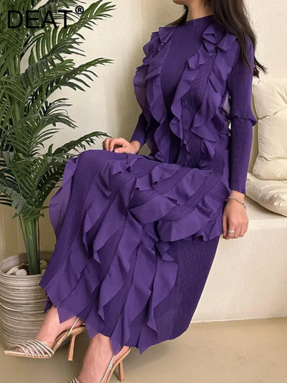 Hawaiian Frills Midi Dress