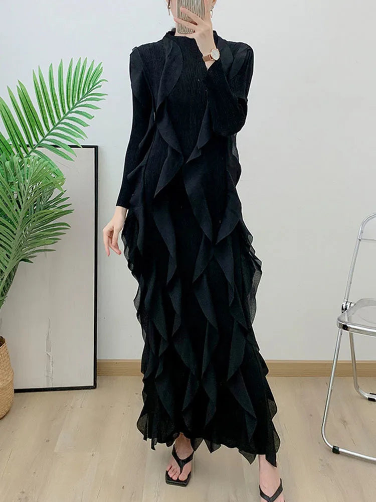 Hawaiian Frills Midi Dress