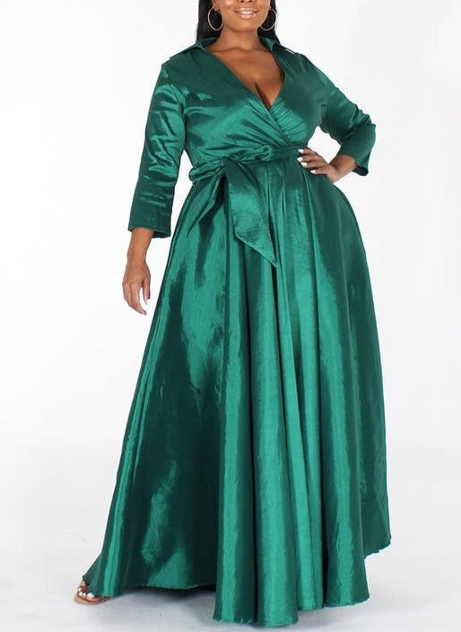 Zalona Petite High Low Maxi Dress