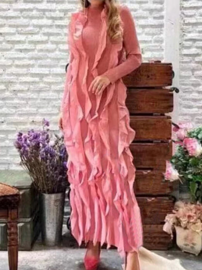 Hawaiian Frills Midi Dress